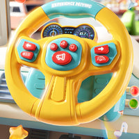 Suction Base Steering Wheel Toy Side Buttons Steering Wheel Toy Rounded Finish