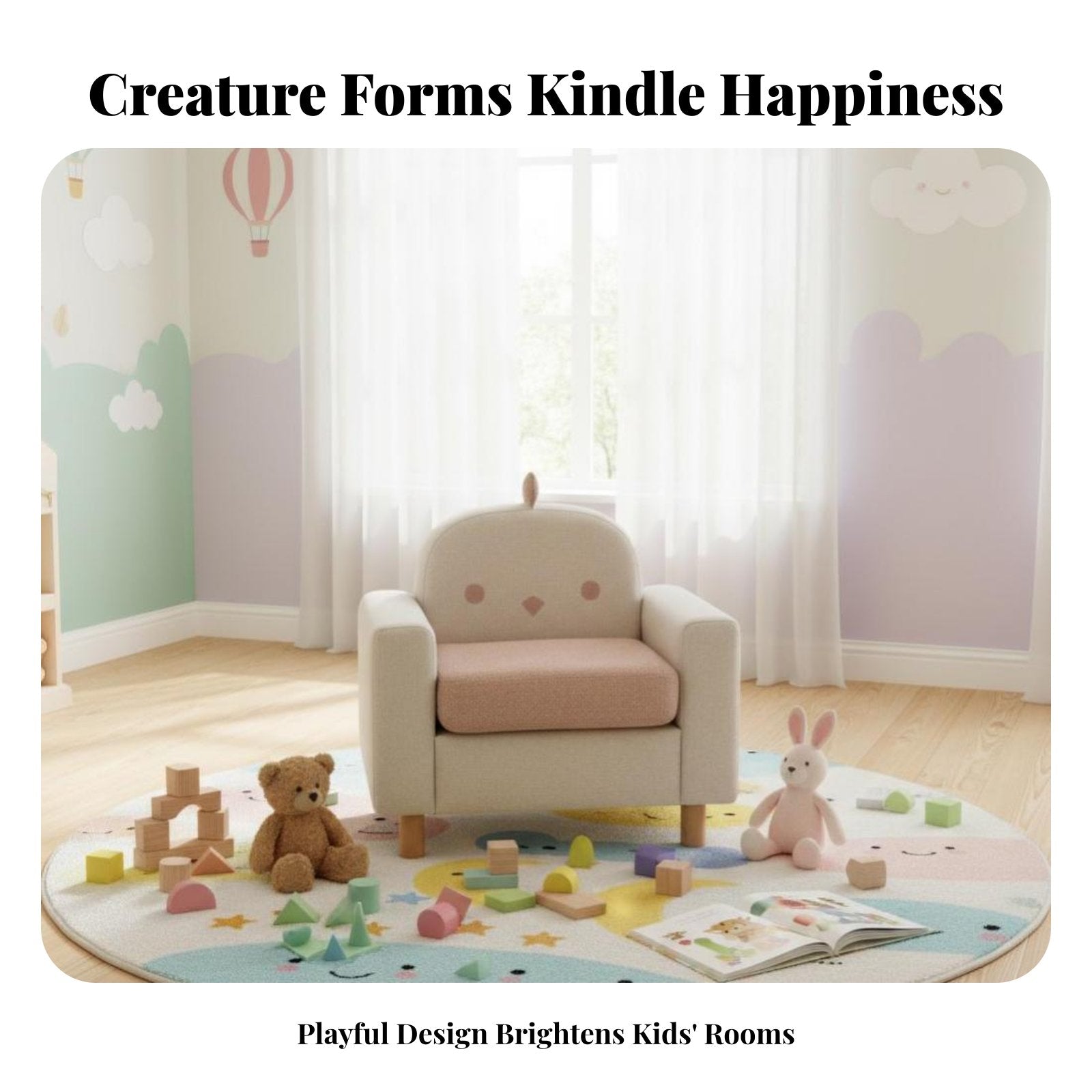 Miniature Club Chair Anti-Tipping Design creatureThemed Mini Sofa