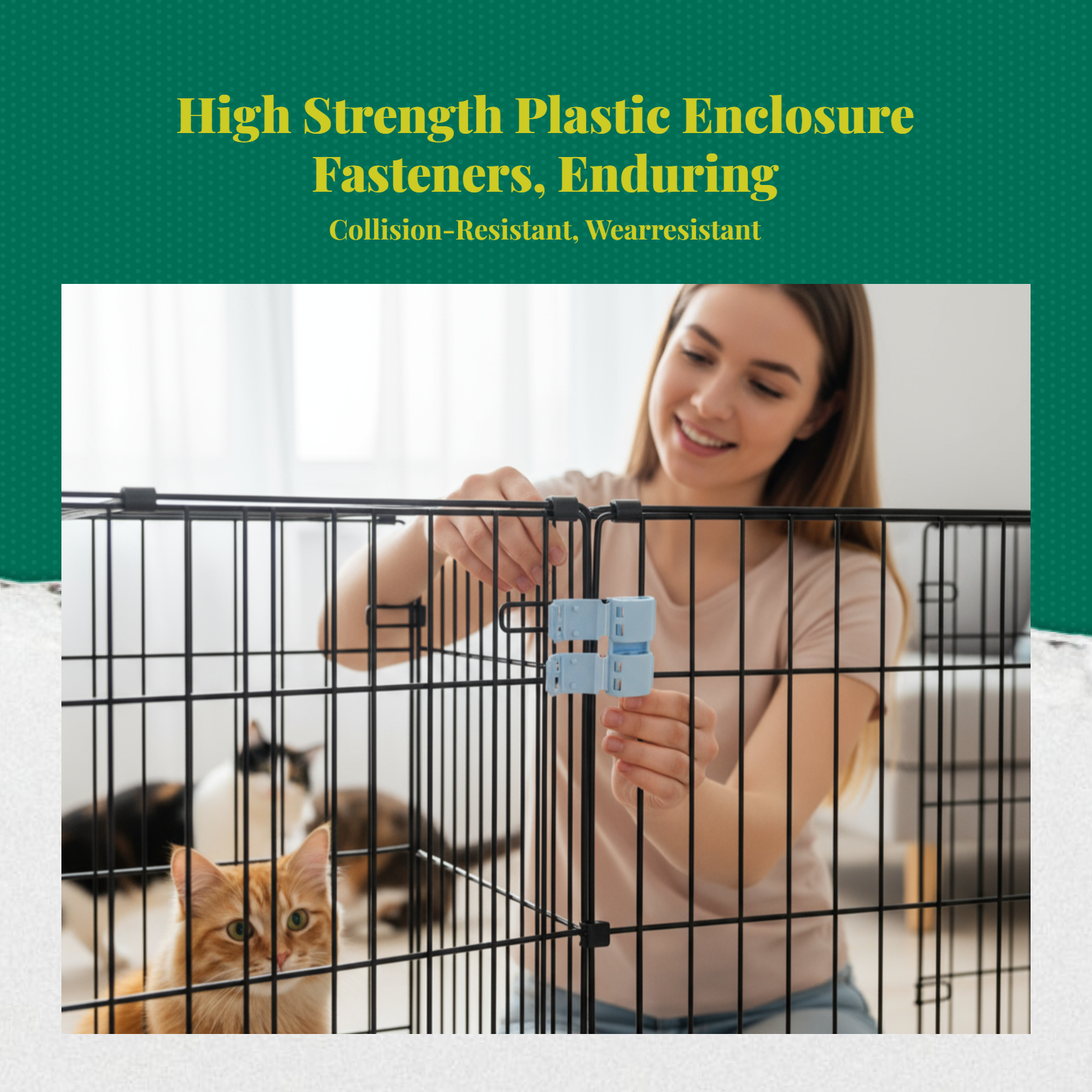 Plastic Joiners for Pet Enclosures, Corner Buckles for Pet Playpens, Easy to Assemble, sturdy, Versatile