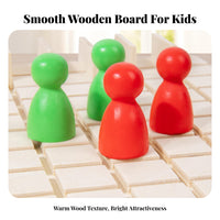 Grid Board Game Natural Wood Children's Pastime Compact for Tabletop