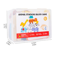 Creature Stacking Building Block Game Educational Learning Playset Painted