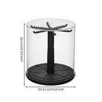 Rotating Display Case Transparent Rotating Display Box Space Saving for Desk