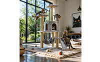 Multi-Level Feline Tree Hanging Feline Sling Pet Furniture Sisal Rope