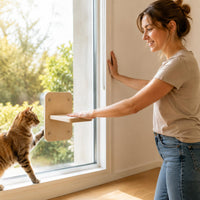Kitten Climbing Shelf Natural Wood Pet Furniture Wooden
