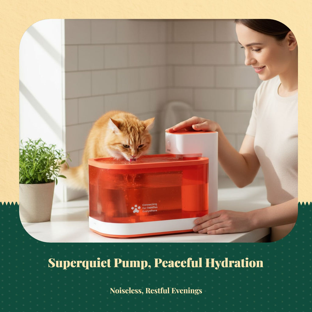 Battery cat water dispenser, filter