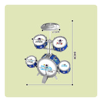 Toy Jazz Drum Kit Early Education Kids Drum Set Cartoon Design for Beginners