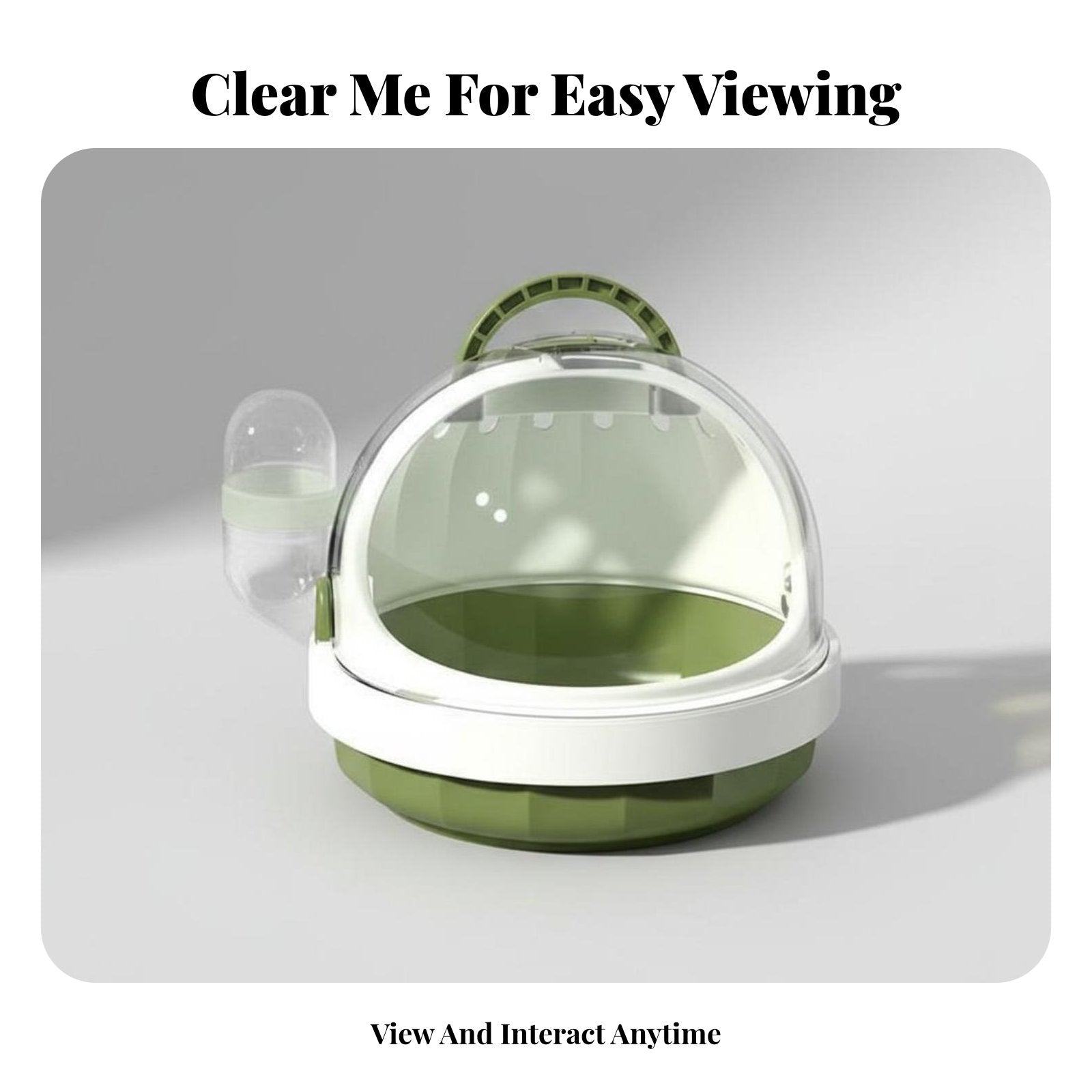 Transparent Hamster Travel carrier Portable Transparent Hamster Travel enclosure for Home