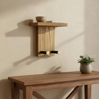 Guitar Wall Hanger Shelf Rustic Design Wooden Instrument Holder for Musicians
