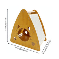 Triangle Cat Scratcher and Protected Cat Scratcher House Pet Accessory for Indoor