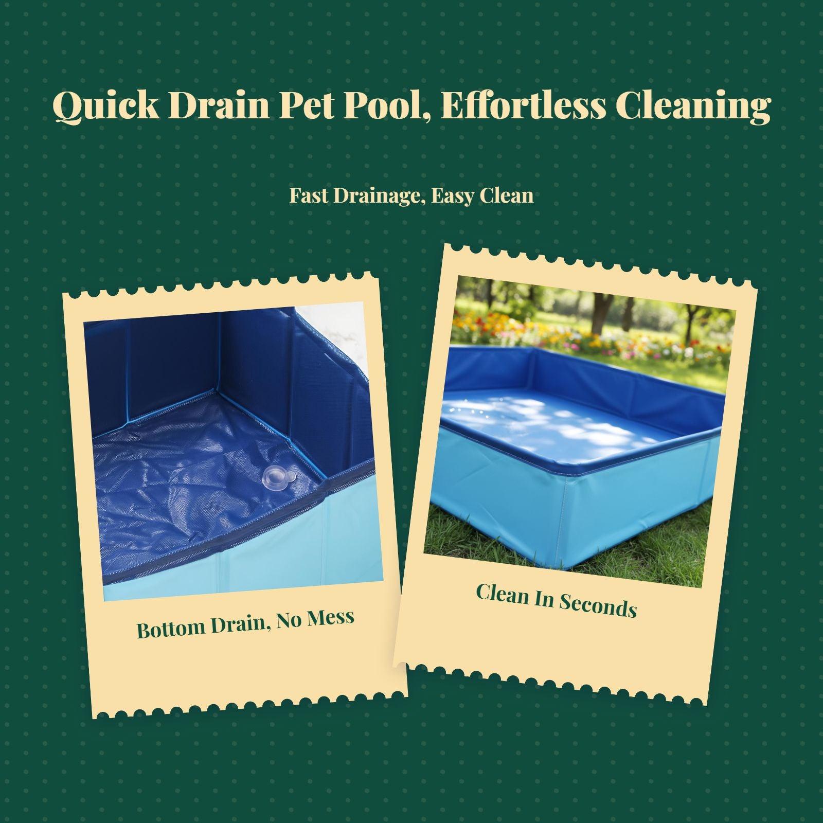 Leakproof foldable dog pool
