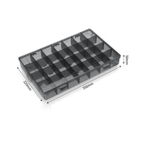 Electronic Parts Storage Box Portable Clear Compartment Box Stackable for Garage