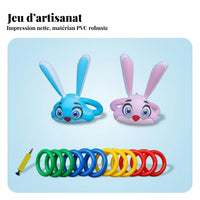 Inflatable Rabbit Hoop Toss Family Fun Wearable Hoop Toss Hat Safe for Children