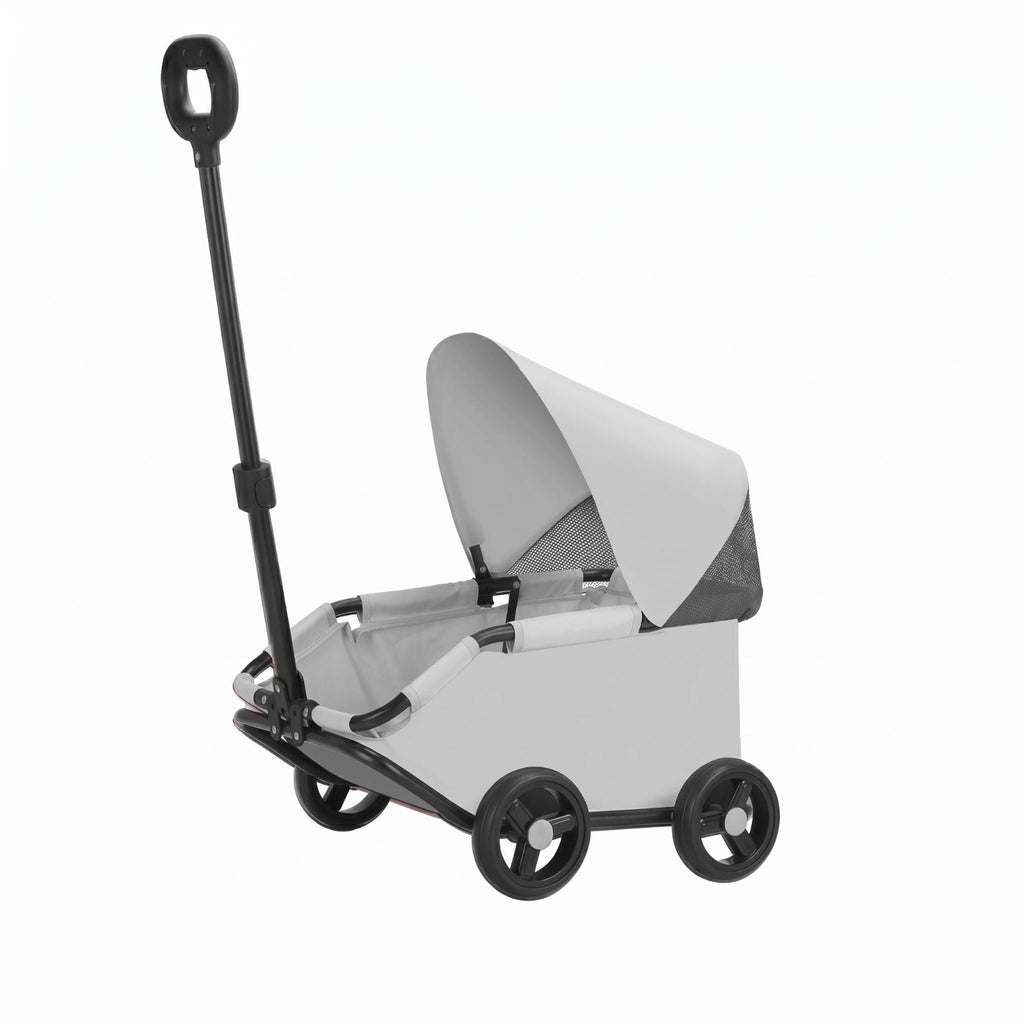 Foldable Pet Stroller Telescoping Handle Rolling Carrier Body