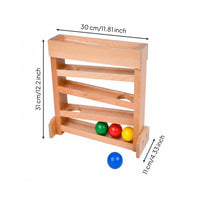 Educational Ball Track Fine Motor Skills Visual Tracking Toy Wooden Balls Color Sorting Ball Toy for 1-3 Year Olds