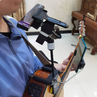 Busking Mic Bracket Hands-Unrestricted Guitar Audio Pickup Stand Rubber Grip