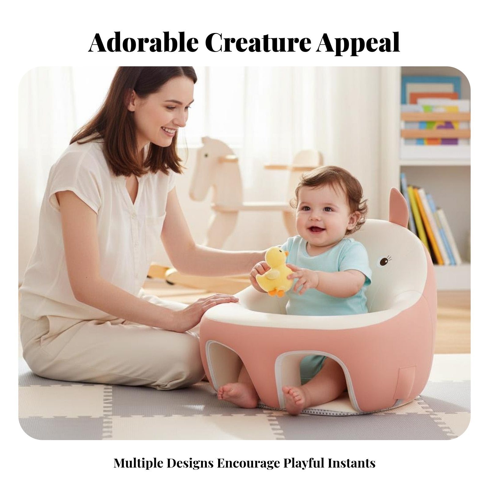 Soft Creature Sit-Me-up Non-Slip Bottom Dinosaur-Shaped Baby Lounger