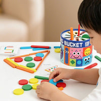 Wood Stick Brain Teaser Toy Educational Color Sorting Wooden Toy Child-Centered