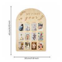 Baby Initial Year Photo Frame 1st Birthday Decoration for Newborns