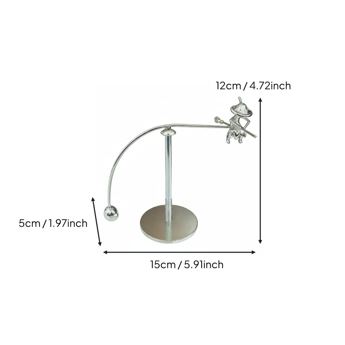 Metal Balancing Tumbler Conversation Starter Kinetic Art Balance Toy for Office