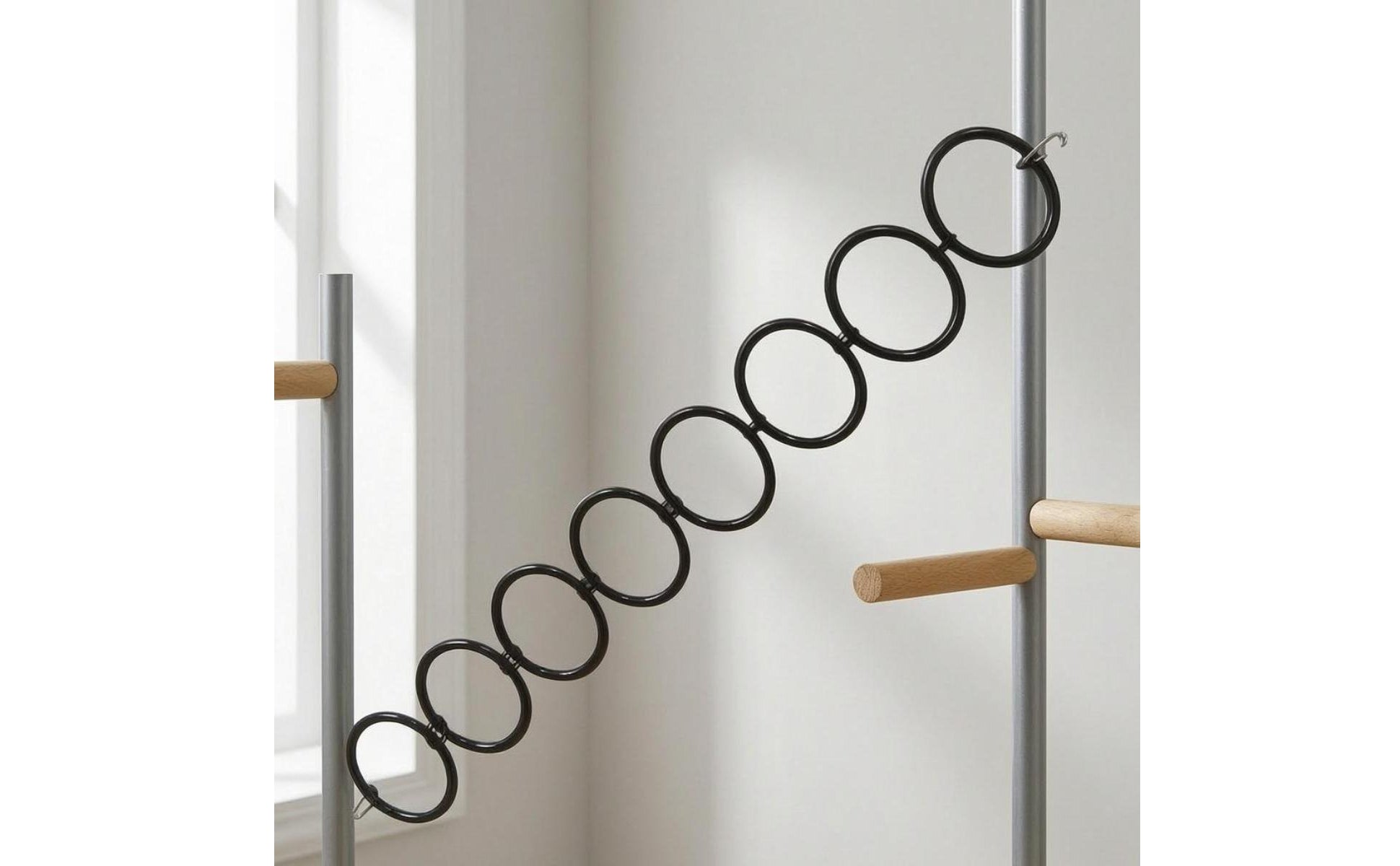 Reptile Climbing Toy Circular Hoops Hoop Ladder Black for Enclosure, Reptiles