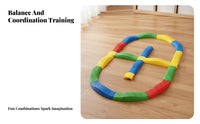 Anti-Slip Tactile Sensory Path Sparks Creativity Kids Balance Beam and Stepping St Single S Wavy Balance Trail for Preschoolers, Early Childhood Educators, Kindergarten, Preschool, Playroom, Daycare