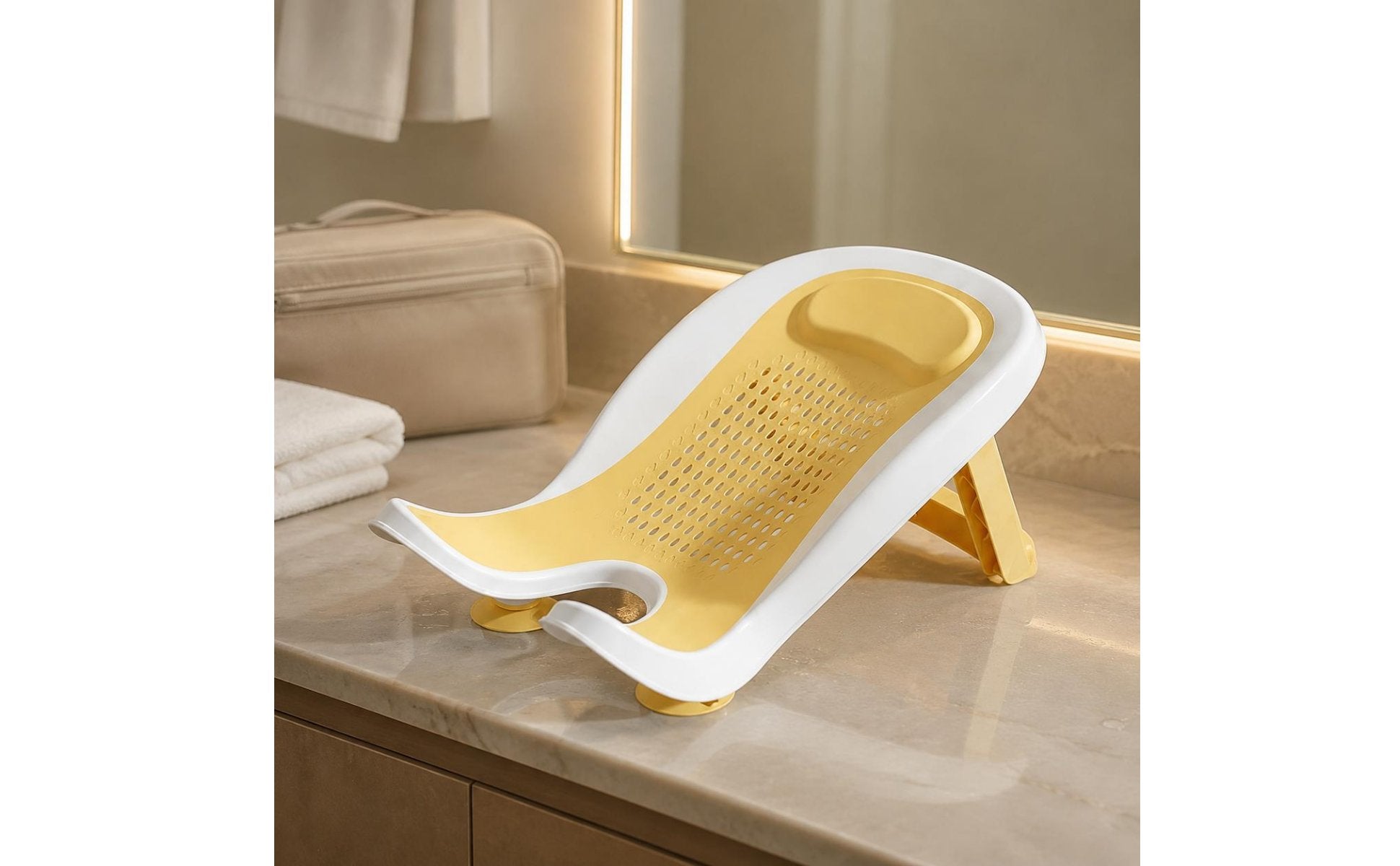 Infant Wash Tub Drainage Holes Baby Washing Basin Suction Cups