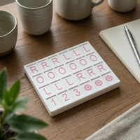 Western Mahjong Practice Board Three-Dimensional Printed Mat Printed Mahjong Lightweight Table Game Aid for Beginners, Indoor
