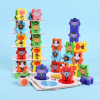 jungles Balance Stack Fine Motor Skills Animal Stacking Blocks Strategy Stacking Board Game for Kids