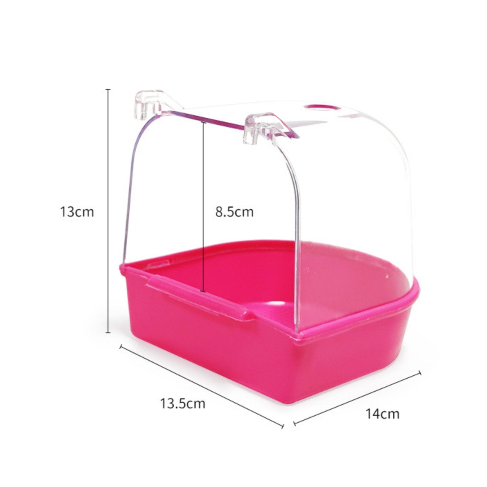 Bird Enclosure Bath House Clear View Parrot Bath Container Long-Lasting Material