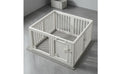 White Dog Playpen Fence Plastic Indoor Dog Fence Snap-Together Freestanding Pet Gate Lockable Door for Household Use