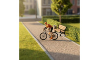 1/64 Cyclist Model Miniature Scene Decoration Mini Pedal Cycle Cyclist