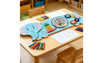 Wood Wall Activity Board Simple to Install Wall-Mounted Educational Board Interactive for Kids, Kindergarten