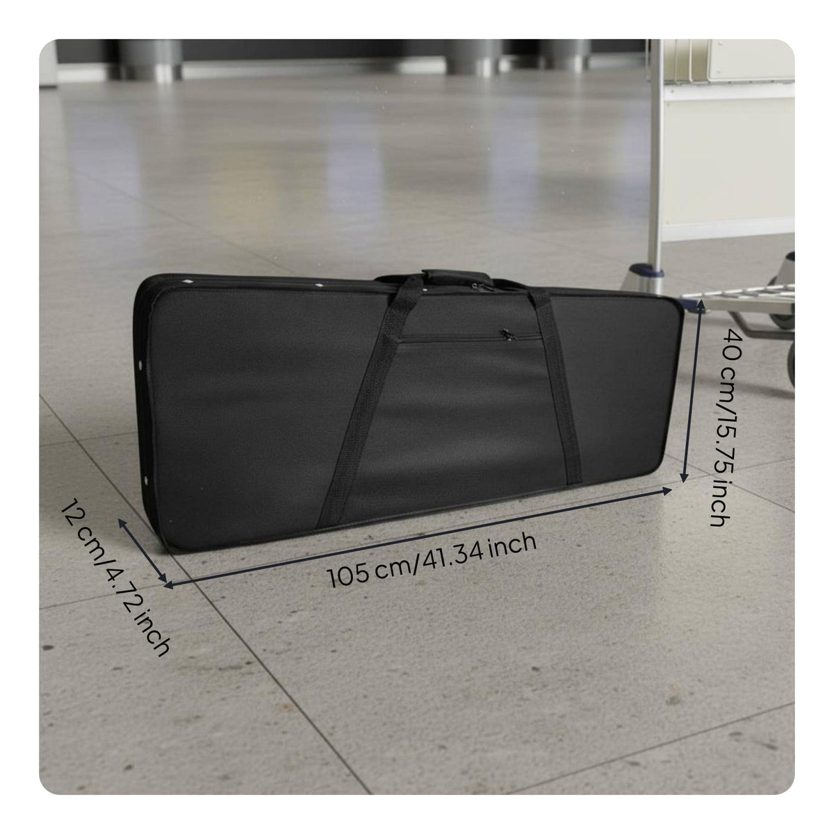 Lightweight Foam Guitar Case Heavy Duty Rectangular Guitar Carrying Case Soft Interior Lining Musical Instrument Accessory for Traveling, Gigs