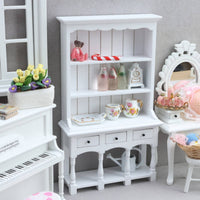 1:12 Scale Wooden Cabinet Detailed Design Wooden Miniature Cupboard