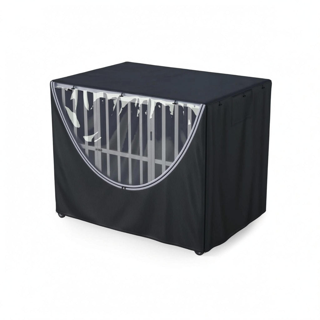Black Pet Crate Cover Opaque Dog Crate Cover Flat Top