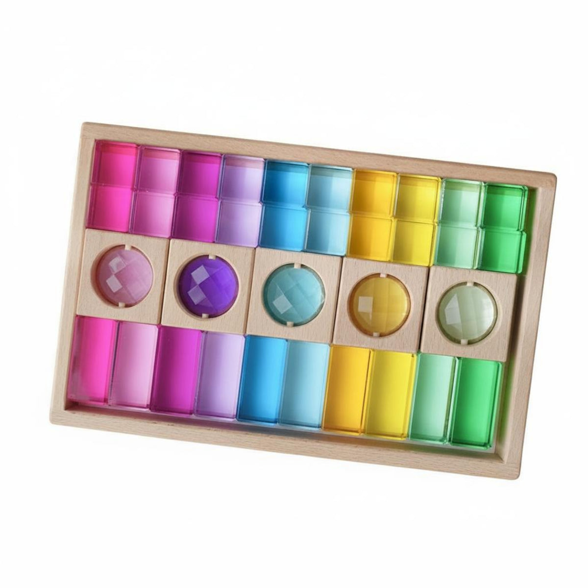 Acrylic Gemstones Assembly Pieces Toy Gem Style Rainbow Acrylic Blocks Fine Motor Skills Kids Play Item for Children