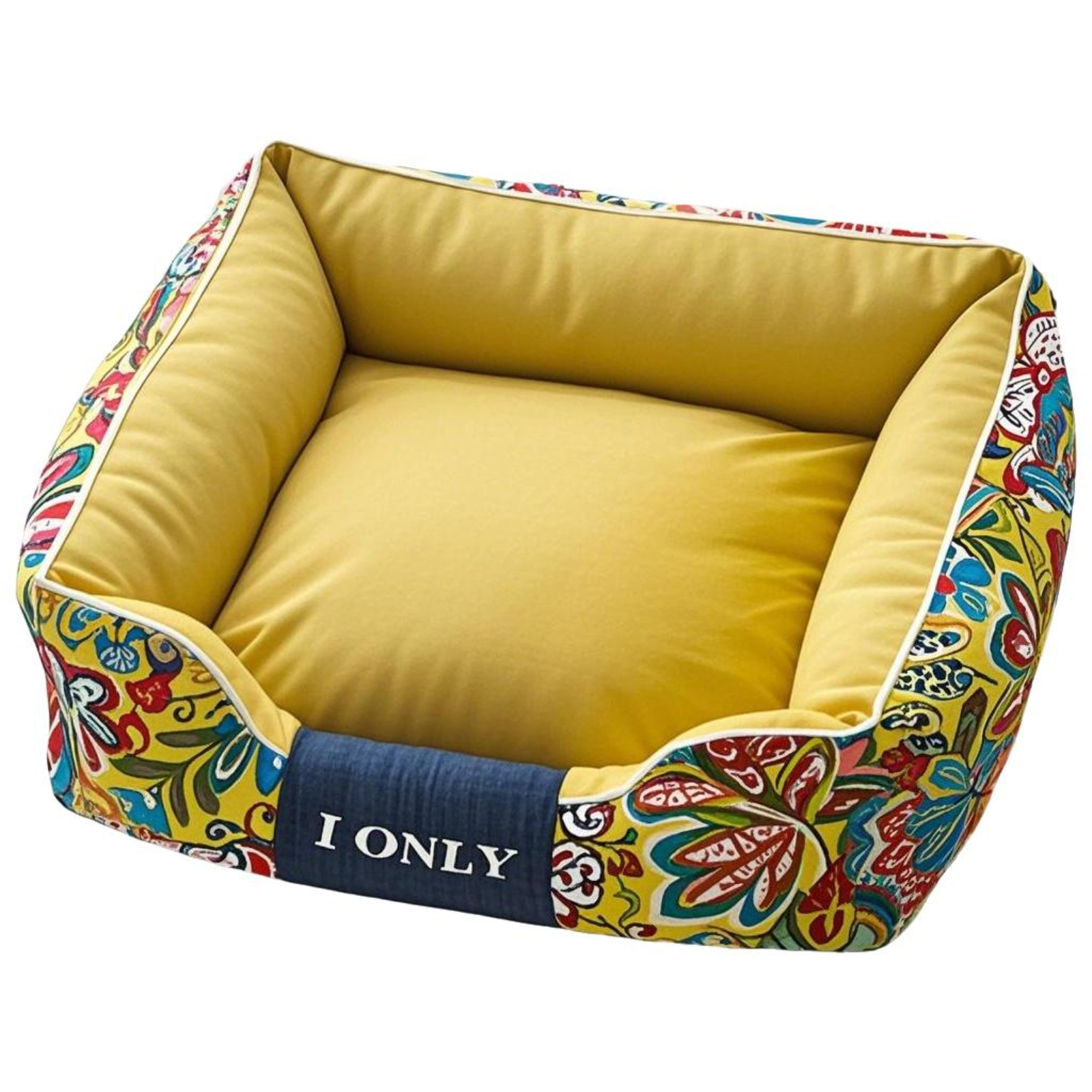 Cotton dog bed with removable cover