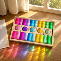 Acrylic Gemstones Assembly Pieces Toy Gem Style Rainbow Acrylic Blocks Fine Motor Skills Kids Play Item for Children