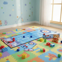 Portable Soccer Game Mat Parent-Child Interaction Tabletop Bowling Game Set