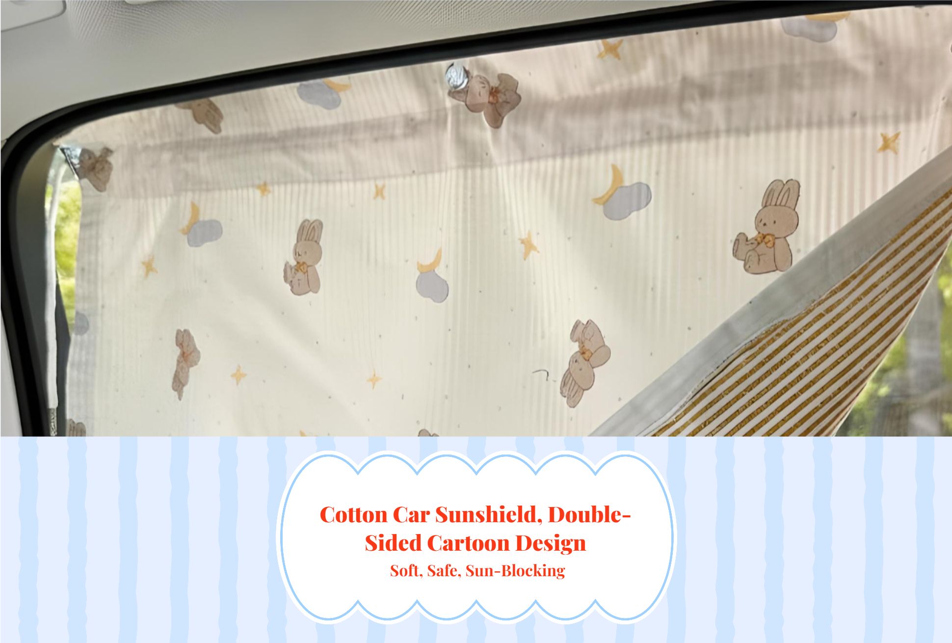 Car window sun shield cover, sunlight protection privacy screen, infant side window sun protection, easy installation