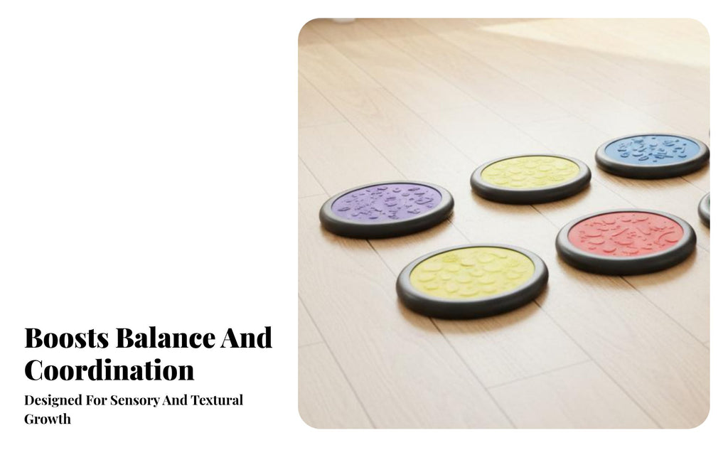 Enhances Coordination Kids Balance Stepping St Single S Early Learning Balance Stepping St Single S Sturdy Tactile Sensory Discs Lightweight for Preschoolers, Children 3+, Toddlers, Kindergarten, Daycare Center, Physical Rehabilitation, Playroom
