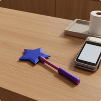 Star Wand Credit Card Holder 3D Printed Payment Accessory for Checkout, Retail