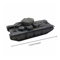 1/144 Multi-Turret Heavy Tank Model Miniature Collectible Item Detailed