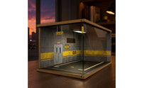 Parking Garage Display Model Open-Faced Diorama Display Case Easy Assembly Diecast Garage Box