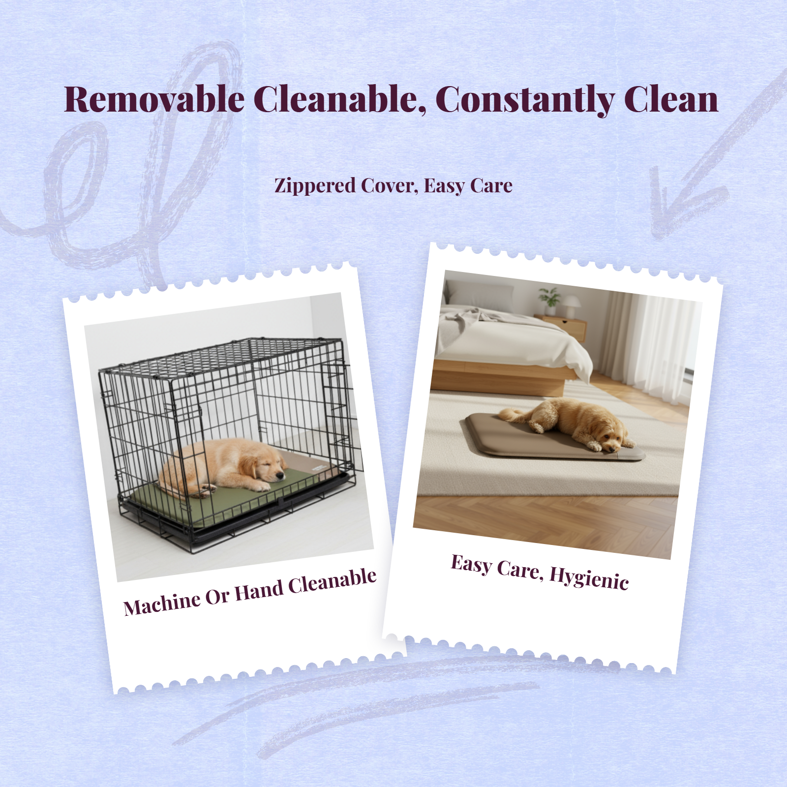 Orthopedic dog bed, waterproof cover.