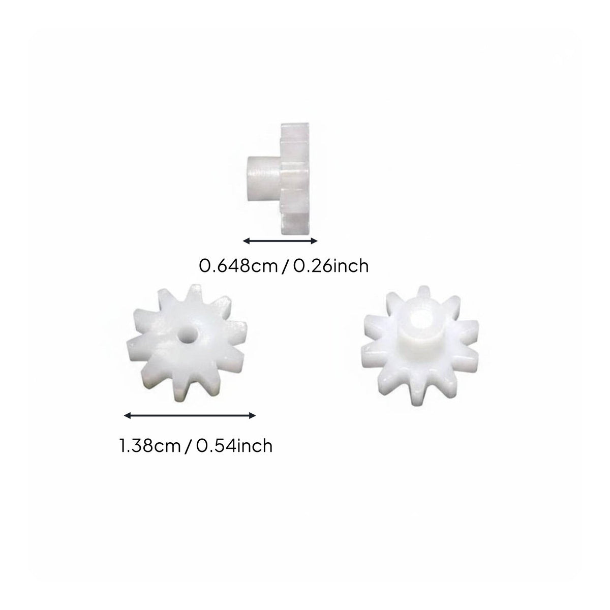 5 Pieces 2mm Bore Plastic Gears DIY Gear Set for Hobbyists