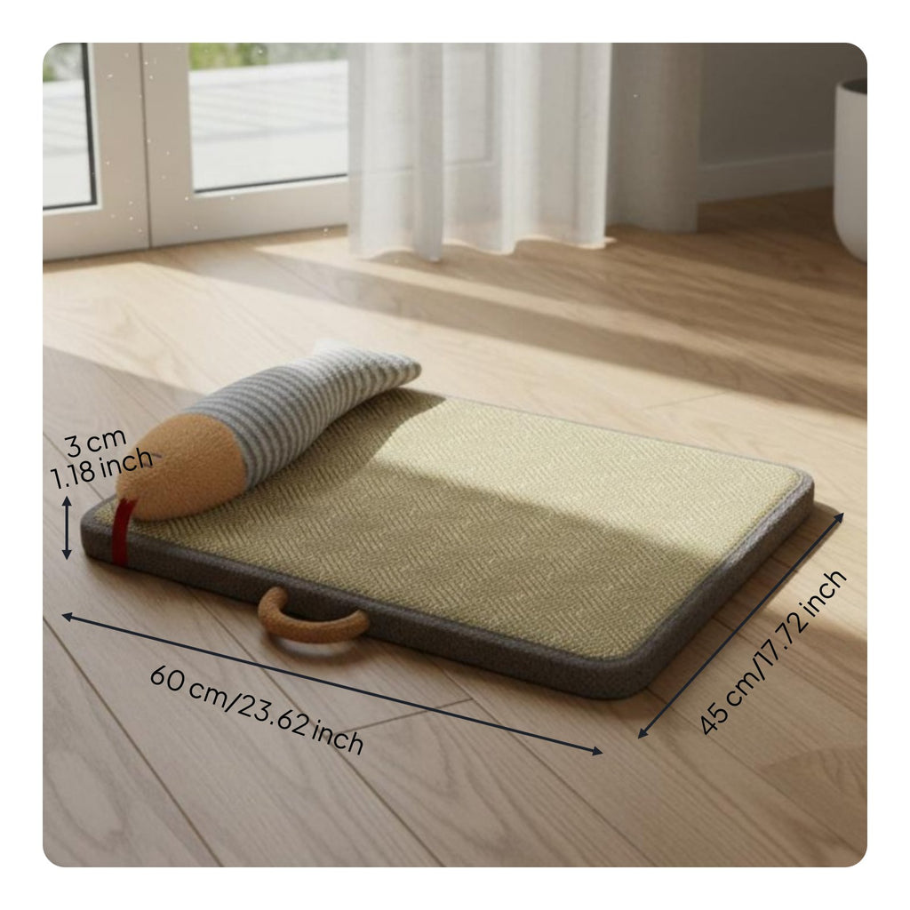 Rattan Pet Bed Detachable and Washable Rattan Pet Mat Portable for Cats