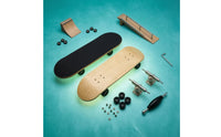 Maple Finger Skateboard Metal Trucks Maple Fingerboard Soft PU
