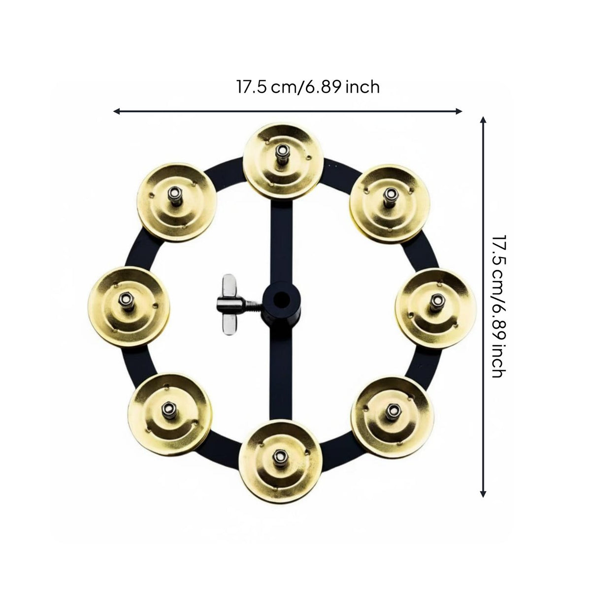 Hi-Hat Tambourine Easy to Install Brass Jingle Hoop Long-Lasting Construction