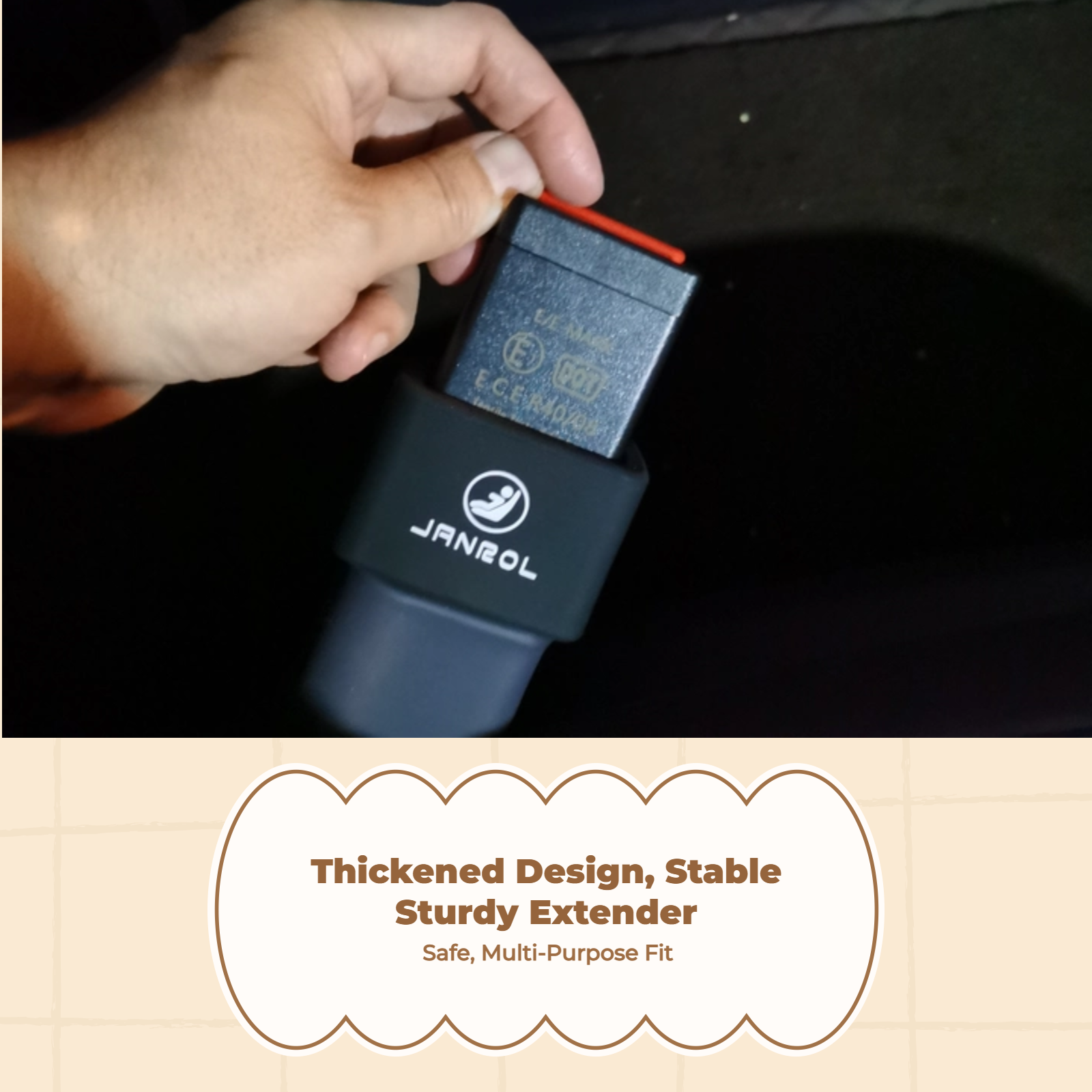 Adjustable infant seat belt lock